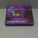 32.8Ft Neon Rope Lights,Flexible Led Rope Lights Control with App/Remote,Multiple Modes RopeLights,IP65 Outdoor RGB Led Neon Lights NonWater Resistant,Music Sync Gaming Led NeonLight Strip