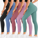 6 Pack Natural Feelings Buttercloud High Waisted Leggings for Women Ultra Soft Stretch Slim Yoga Leggings, L-XL
