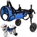 Updated Dog Wheelchair for Back Legs, Small Dog Wheelchair Carts with Wheels, Light Weight Wheelchair for Leg Support Helps Senior, Injured, Paralyzed (Blue, M)