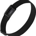 Stretchy Nylon Arm Band, Soft Breathable Elastic Adjustable Bicep Band with Case Compatible with Whoop 5.0 One Peak MG/LIFE (ECG Not Support) (Black)