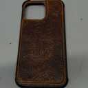 Wallet Real Leather Case Compatible with iPhone 15 Pro Max 6.7" ，Genuine Leather，Shockproof, Anti-Fall Case, Flip Cover, with Card Slot, Double Magnetic Buckle, Kickstand, Durable Brown