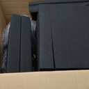 Focusound 24 Pack Curved Acoustic Foam Panels 3" x 12" x 12" Sound Proof Foam Panels Soundproofing Noise Cancelling Wedge Panels for Home Office Recoding Studio with 150 PCS Double-Side Adhesive