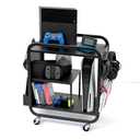Mythinglogic Gaming Station Organizer, Metal Game Controller Holder, Video Game Console Storage Rack, Game Organizer Storage for PS5/PS4/Xbox/Switch/Game Accessories (Black, 23.62" x 12.60" x 25.98")