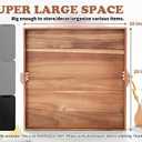 Large Ottoman Tray for Living Room, 20" Extra Large Wooden Tray for Ottoman Square Big Acacia Serving Trays with Handles for Coffee Table, Breakfast, Appetizers, Dinner