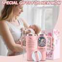 2 x First Mothers Day Gifts  Happy 1st Mothers Day Tumbler 40oz  Stainless Steel Cup with Lid & Straw  Insulated Coffee Travel Mug for Mom-to-Be, Baby Shower Gifts, New Mom Present