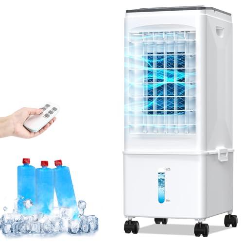 Portable Air Conditioners, 3-IN-1 Portable AC Unit, 2.5 Gal Tank for 24H Fast Cooling, 3 Speeds Swamp Cooler Fan, Quiet Evaporative Air Cooler w/Timer & Remote, Windowless Air Conditioner for Room