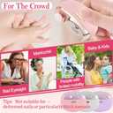 3-in-1 Electric Nail Clippers, Upgrade Electric Nail Clippers for Kids or Adults, Electric Polishing Nail Clipper with Collector, Excellent Electric Nail Trimmer Gift for Your Loves (Cute-Pink)