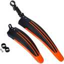 Free-fly Adjustable Road Mountain Bike Bicycle Cycling Tire Front/Rear Mud Guards Mudguard Fenders Set (Orange)