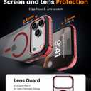 DEERLAMN Strong Magnetic Case for iPhone 17 Pro Max 6.9-Inch,[Compatible with Magsafe][Military Grade Drop Protection] Translucent Matte Shockproof Protective Phone Cover-Frosted Red