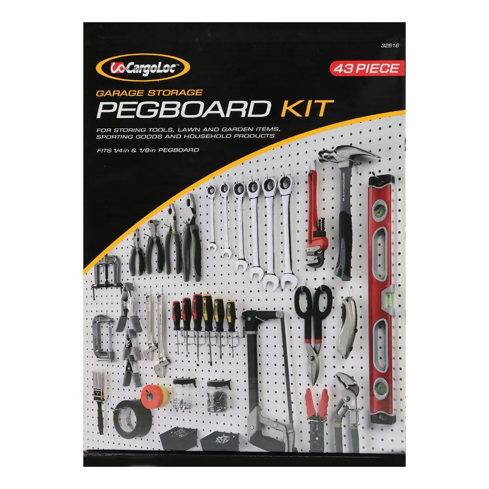 CargoLoc™ Hooks & Hangers Assortment Pegboard Kit, 43 pc