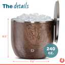 Snowfox XL - Insulated Ice Bucket with Lid/Scoops, Premium Vacuum Insulated Stainless Steel Ice Buckets for Parties, Ice Box, Home Bar Accessories, Parties Supplies, Bar Decor, 7L, Dark Walnut