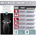 Knee Sleeves (1 Pair), 7mm Neoprene Compression Knee Braces, Great Support for Cross Training, Weightlifting, Powerlifting, Squats, Basketball and More