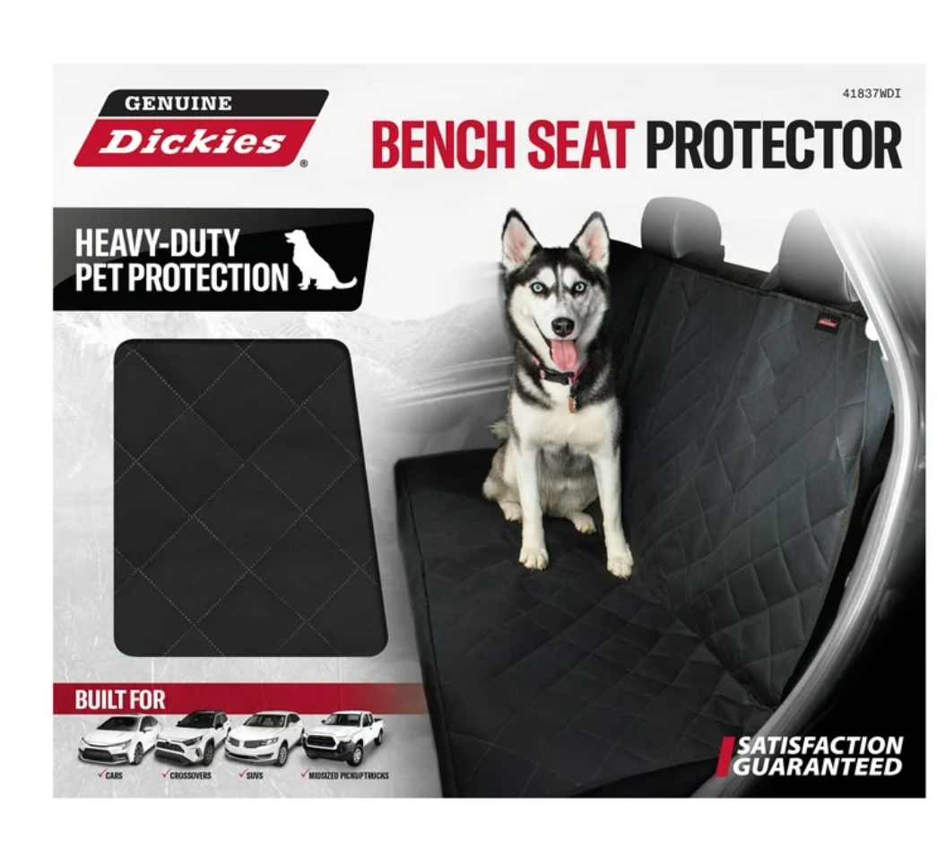 Genuine Dickies Universal Car Bench Seat Pet Protector Heavy-Duty Cloth Black, 41837WDI