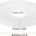 PATIKIL Ceiling Medallion, 12" OD x 4" ID PU Decorative Ceiling Light Medallion Chandelier Medallion Traditional Ceiling Light Cover Plate for Ceiling Light Fixtures Fans, White