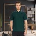 Men's Pique Polo Shirts Long Sleeve Cotton Blend Tipped Casual Collared Polo Shirts Business Classic Fit (Black, XL)