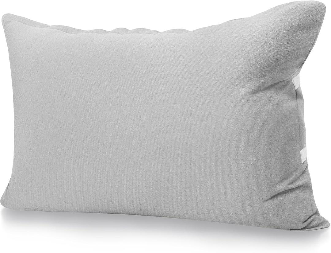 Barydat Pillow Headboard Twin XL Removable Dorm Bed Headboard Reusable Plush Tufted Detachable College Back Support Pillow Back Cushion for Twin XL Dorm School Bed(Light Gray)