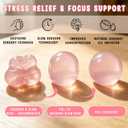 2PCS Coconut Oil Squishy, Coconut Oil Stress Ball, Slow Rising Squishy, Non-Sticky, Easy to Clean, Improving Focus, Or Easing Tension During Study, Work, Or Relaxation (Pink+Blue)