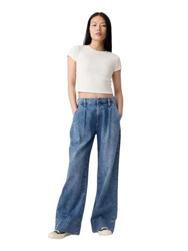 GAP Women's High Rise Wide Leg Jeans, Size 34, Color: Medium Wash
