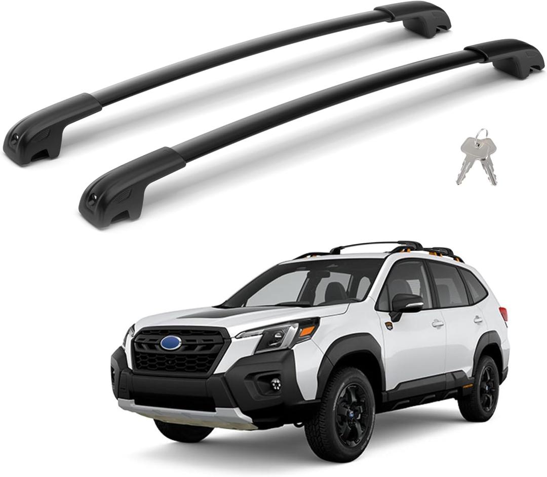 300Lbs Lockable Roof Rack Crossbars Compatible with Subaru Forester Wilderness 2022-2026, Heavy Duty Aluminum Anti-Corrosion Cross Bar Fit Luggage Luggage Kayaks Bicycles Snowboard