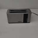Mueller UltraToast Full Stainless Steel Toaster 4 Slice, Long Extra-Wide Slots for Bagels and Waffles, 6 Browning Levels, LED Display, Cancel/Defrost/Reheat Functions & Removable Tray, Kitchen Gadgets