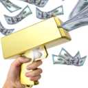 Wowok Gold Money Guns Shooter, Super Money Gun Make it Rain Toy Gun, Handheld Spary Cash Gun for Game Movies Party Supplies (Golden)