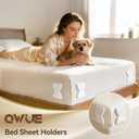 Bed Sheet Holders for Corners, Upgrade Dual-side Locks Keep Firm & Tight, Lock Sheets Holders, Non-slip Sheets Grippers, Heavy Duty Bed Sheet Clips Fits All Mattress Sizes Easy Install
