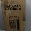 Portable Air Conditioners, Evaporative Air Cooler, 3-Side Air Intake Portable AC Unit w/ 8L Larger Water Tank, 3 Speeds, 60Oscillation,7.5H Timer, Swamp Cooler for Room Home Office