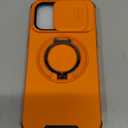 Heavy Duty Series Designed for iPhone 14 Pro Max Case,Rugged 360 Rotatable Ring with Invisible Holder Stand,Slide Camera Cover & Military Grade Drop Protection Shockproof,Orange
