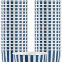 Restaurantware Coppetta 8 Ounce Dessert Cups, 50 Disposable Ice Cream Cups - Lids Sold Separately, Sturdy, Blue And White Paper FroYo Bowls, Striped, For Hot And Cold Foods, Perfect For Gelato, 50 Count