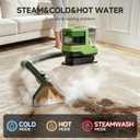 AAOBOSI Portable Carpet Cleaner Machine, 17Kpa Upholstery Steam Cleaner with Smart Voice Prompting, Self-cleaning, 4 Tools for Pets, Car, Couch and Stairs- C688, Green