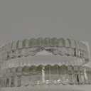 OGANAZI Modern Clear Coaster Set of 5- Glass Coasters for Drinks Crystal Coasters Round Cup Mat Coffee Table Decor for Office, Kitchen, Bar, Dining Room, Living Room, Patio (Clear)