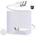 USB to USB C Extension Cord Power Cord for Security Camera CCTV 46FT Type C Long Power Cable Cameras for Home Security Outdoor Indoor Extension Cord Extension Cable for Xiaomi Mi eufy Camera