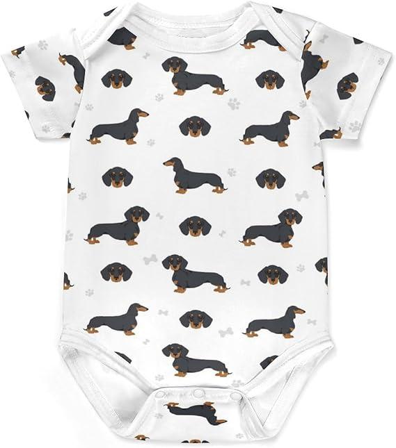 Baby and Dog Clothes, Cute Dog Theme Baby Onesie, Short Sleeve Infant Dog Baby Stuff Shower Gifts for Boys Girls 3M