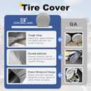 Explore Land Tire Covers 4 Pack - Tough Wheel Protector for Truck, SUV, Trailer, Camper, RV Universal Fits Tire Diameters 29-31.75 inches, Charcoal