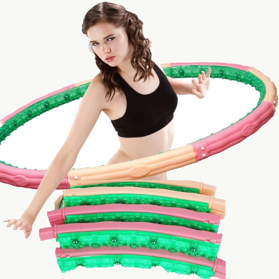 Weighted Fitness Hoop  3.1kg (6.83lb) Cushioned Exercise Ring for Waist & Core Training, Soft EVA Foam Padding, Detachable 8-Section Design, Home Workout Equipment Made in Korea