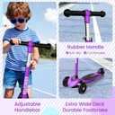 Multicolor Kids Scooter for Ages 3-12, 3 Wheel Lean to Steer Scooter with LED Light-Up Wheels, Adjustable Handlebar, Detachable Easy Storage for Boys & Girls