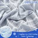 Cooling Duvet Cover for Hot Sleepers, Double Side Arc-Chill Q-Max >0.5 Comforter Cover, Ultra Soft, Thin, and Breathable, Zipper Closure, 3PC, Queen Size