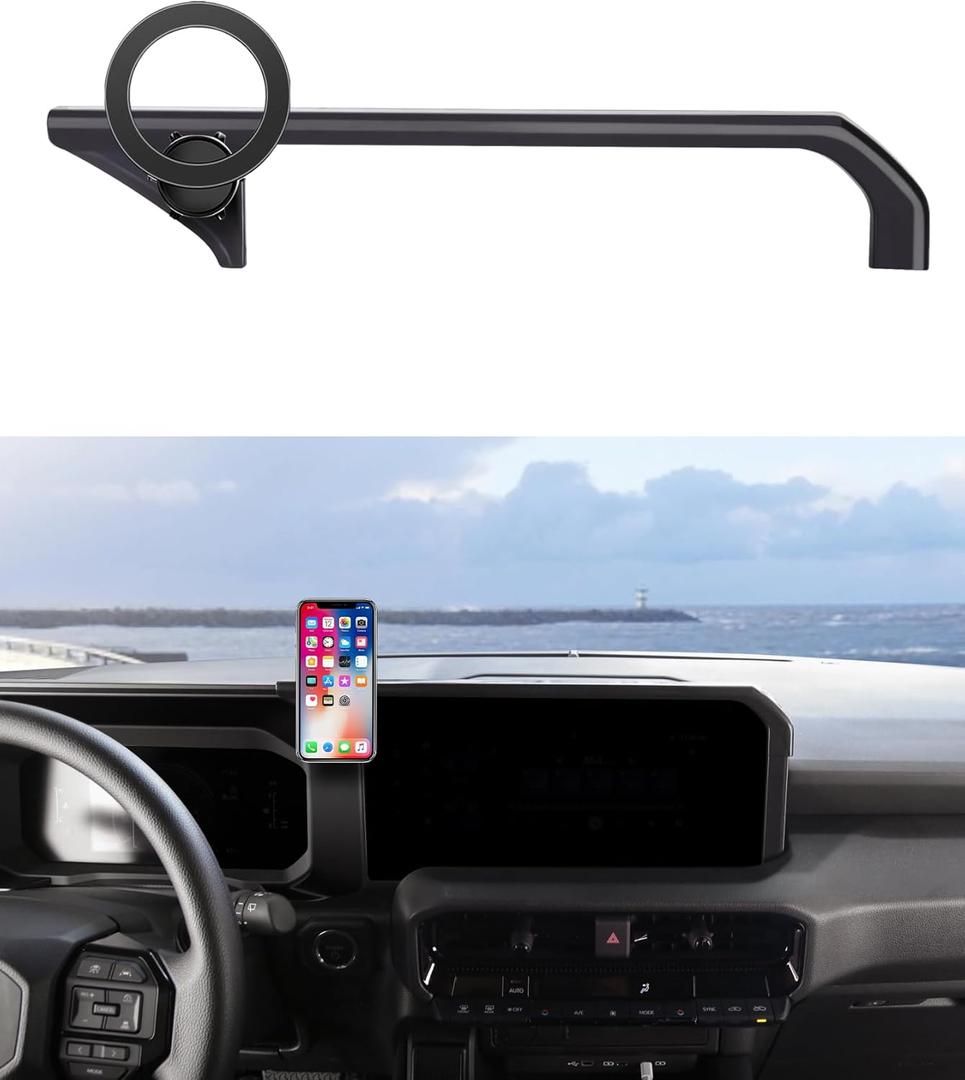 Car Phone Holder for Toyota Land Cruiser LC250 2024 2025 2026 Accessories 8/12.3-Inch Screen Fixed Clip, 360 Rotation Phone Mount Compatible with MagSafe, Cell Phone Holder