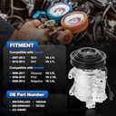 AC Compressor with Clutch with Clutch Compatible with Acura MDX 2007-2013, ZDX 2010-2013 & Honda Odyssey 2008-2017, Pilot 2008-2015, Ridgeline 2009-2014, w/One Plug