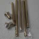 Gold Tension Shower Curtain Rod 36-84 Inch(3-7ft) Never Rust No Drilling Non Slip Spring Tension Shower Rod, Heavy Duty Tension Rod, Adjustable Curtain Rod for Bathroom Window Living Room (36"-84", Brushed Gold)