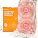 WOOMER Weighted Massage Electric Heating Pad for Back Pain, Neck and Shoulders Cramps Relief, 12x24, 3.7lb BPA-Free and Non-Toxic Beads, 4 Heat Settings, 4 Massage Modes, 2h Auto-Off