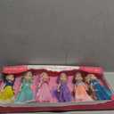 Little Dolls Set with Mini Princess Dolls for Girls  Princess Toy Dolls for Dollhouse Small Doll Mini Princess Figures with Tiaras, Hair Accessories (Caucasian)