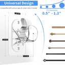 ANDGOO 6 Pack Adhesive Curtain Rod Holders, No Drilling Curtain Rod Brackets, Renter Friendly Curtain Hanger, Fits 0.5'' to 1.2'' Rods, Heavy Duty Curtain Rod Hooks for Apartment Bathroom Dorm Kitchen
