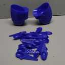 PATIKIL 24 Set Ice Cream Bowls and Spoons Set, 8oz Baseball Cap Ice Cream Bowl Baseball Helmet Snacks Dessert Bowls Plastic Cute Reusable for Chocolate Birthday Party, Blue