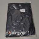 Scrub Shirt for Men Lab Medical Polo Nurse Doctor Stand Up Collared Long Sleeve Medicine Work Top (Black, XXL)