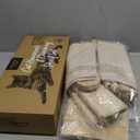 Cat Wall Shelves - Four Step Cat Shelf with Scratch Board, Mounted Cat Shelves, Sturdy Cat Wall Furniture for Indoor Cats, Kittens - Extra Cat Wall Hammock Cover Included