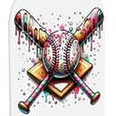 Baseball Party Decorations for Home Baseball Games Day Decor Baseballs Gifts Idea for Mother Mom Baseballs Club Acrylic Sign Decor 7 x 5 inches (Acrylic1005)