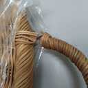 Kate and Laurel Cormont Modern Round Woven Rattan Tray with Handles; 23 Inch Diameter; Natural Rattan; Decorative Circle Boho Tray for Use as Versatile Ottoman Tray or Serving Platter (22.4")