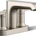 KOHLER Bathroom Sink Faucet, Hint Collection, Centerset Faucet, Vibrant Brushed Nickel, K-97094-4-BN