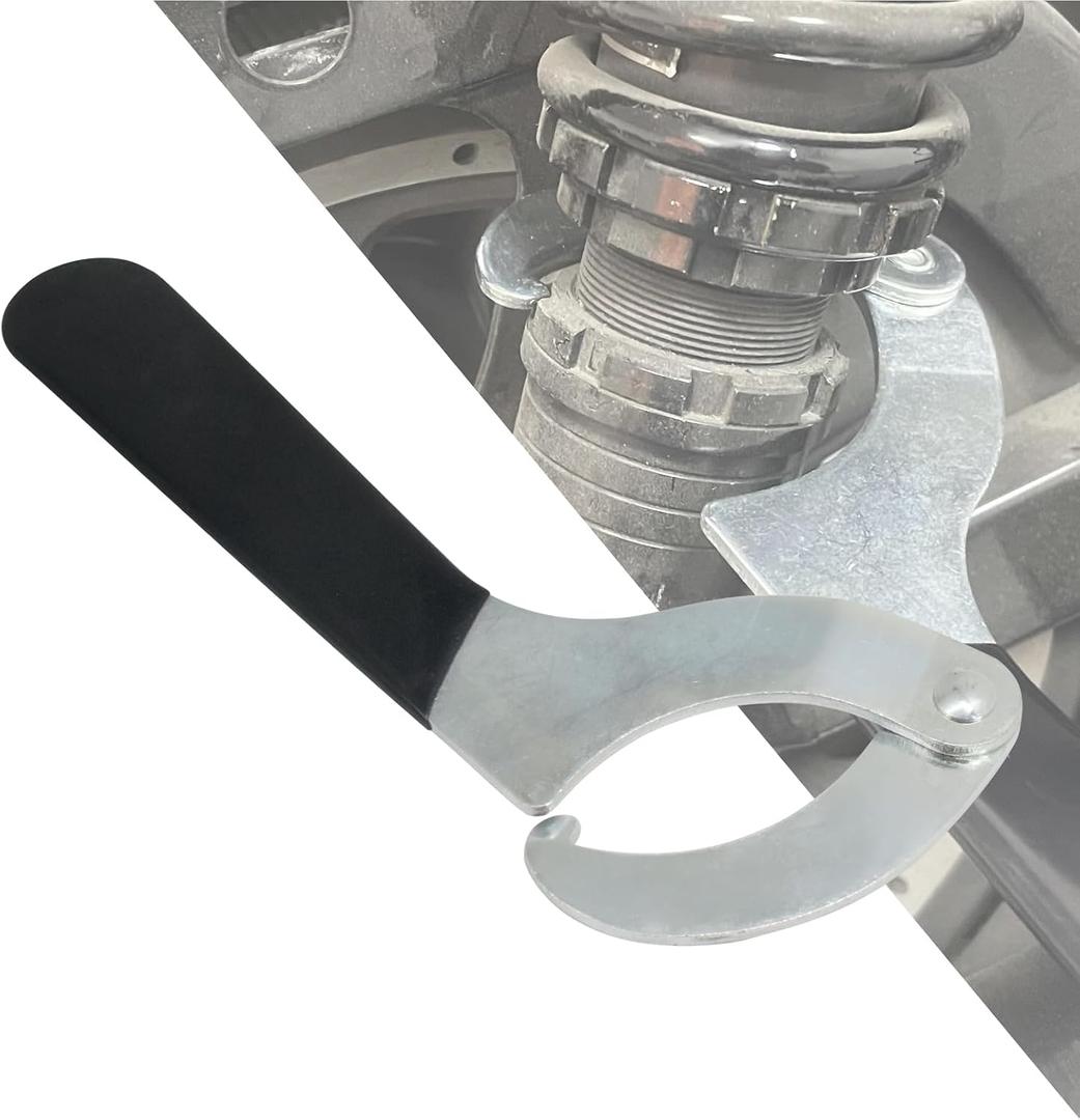 HDBUBALUS Motorcycle Spanner Wrench Adjustment C Spanner Hook Wrench Shock Tool with Rubber Handle 1 Pcs- 2-4 3/4"(51-121mm)